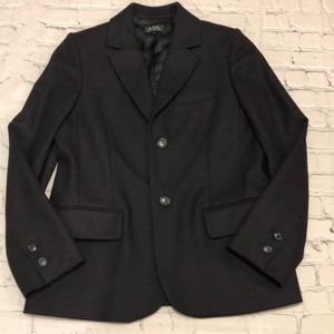 A.P.C. Structured Wool Blazer Black